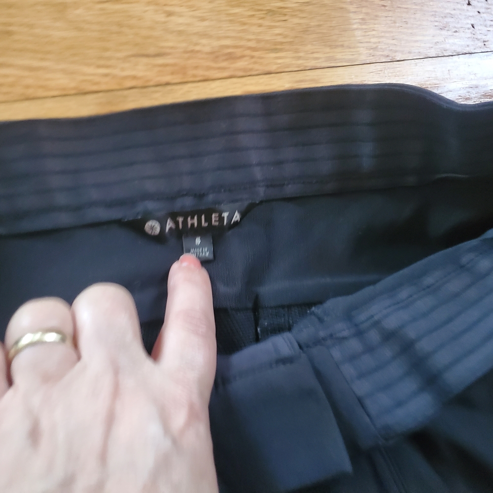 Athleta 6 Pockets Elastic On Waist Skinny Pants - Black Sz 6 - Picture 5 of 16